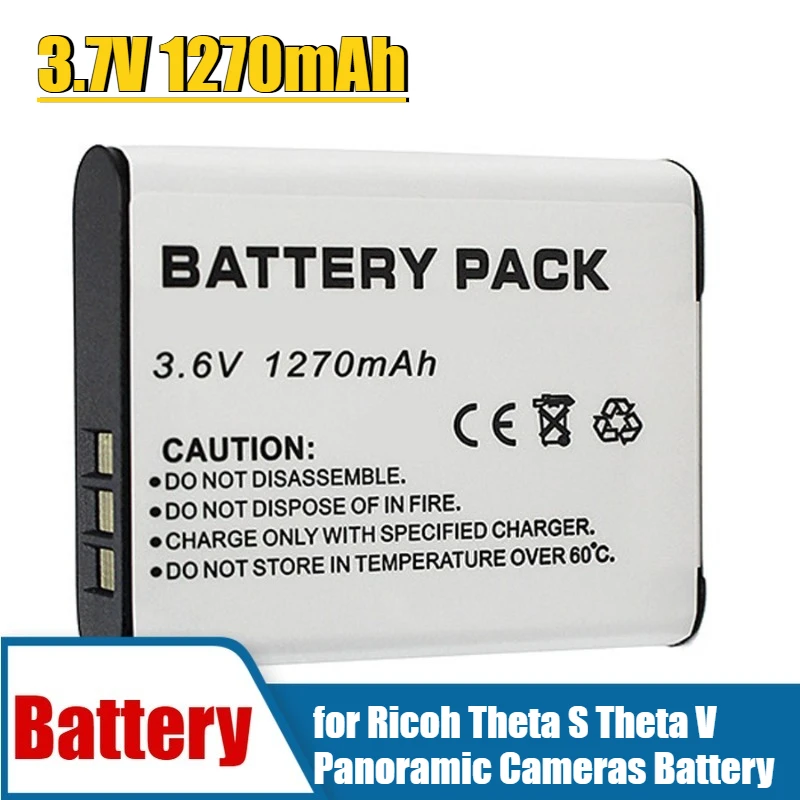 

3.7V 1270mAh for Ricoh Theta S Theta V Panoramic Cameras Battery
