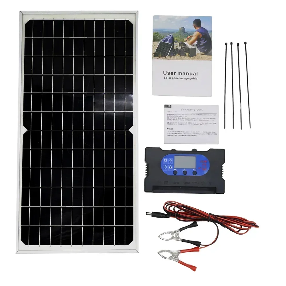 

Solar Panel Monocrystalline 17W with 5V 12V 18V Output for Battery Charging and Power with Weatherproof Front and Design