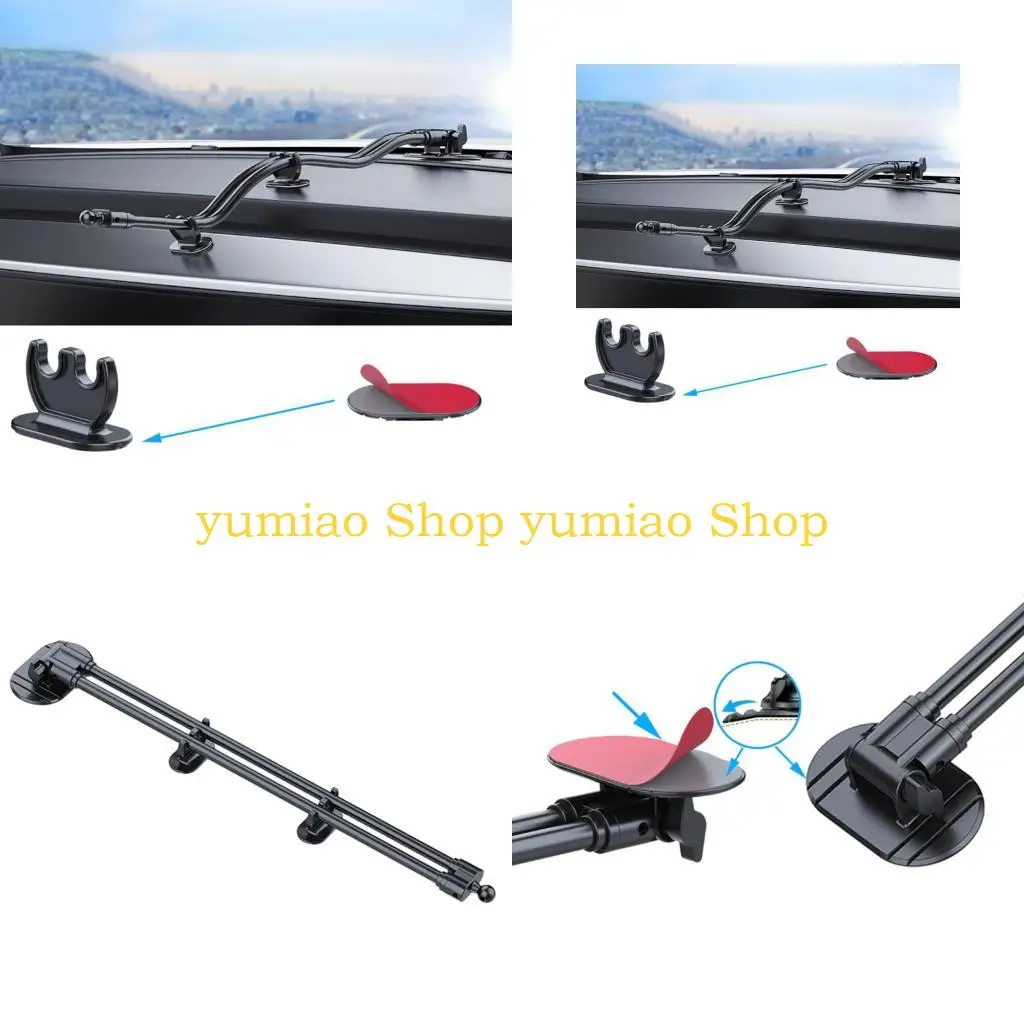 587B 17Mm Ball Head Adhesive Base For Phone Holder Double Tube Aluminum Cores 360 Rotating For Car Dashboard Mount