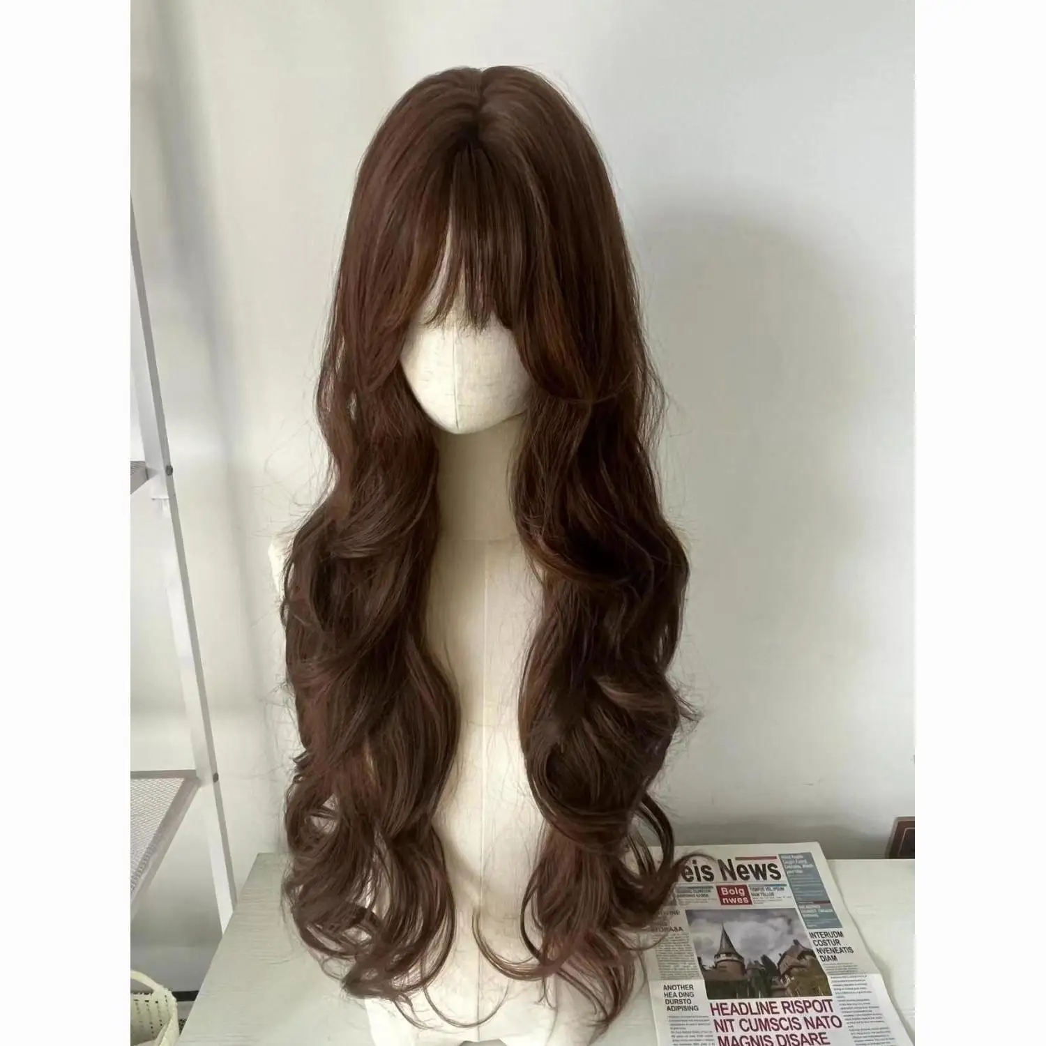 ‌70cm Lolita Wig - Big Curly Hair with Natural Volume, Heat Resistant Synthetic Fiber, Full Cap for Daily Use/Dress Up/Cosplay