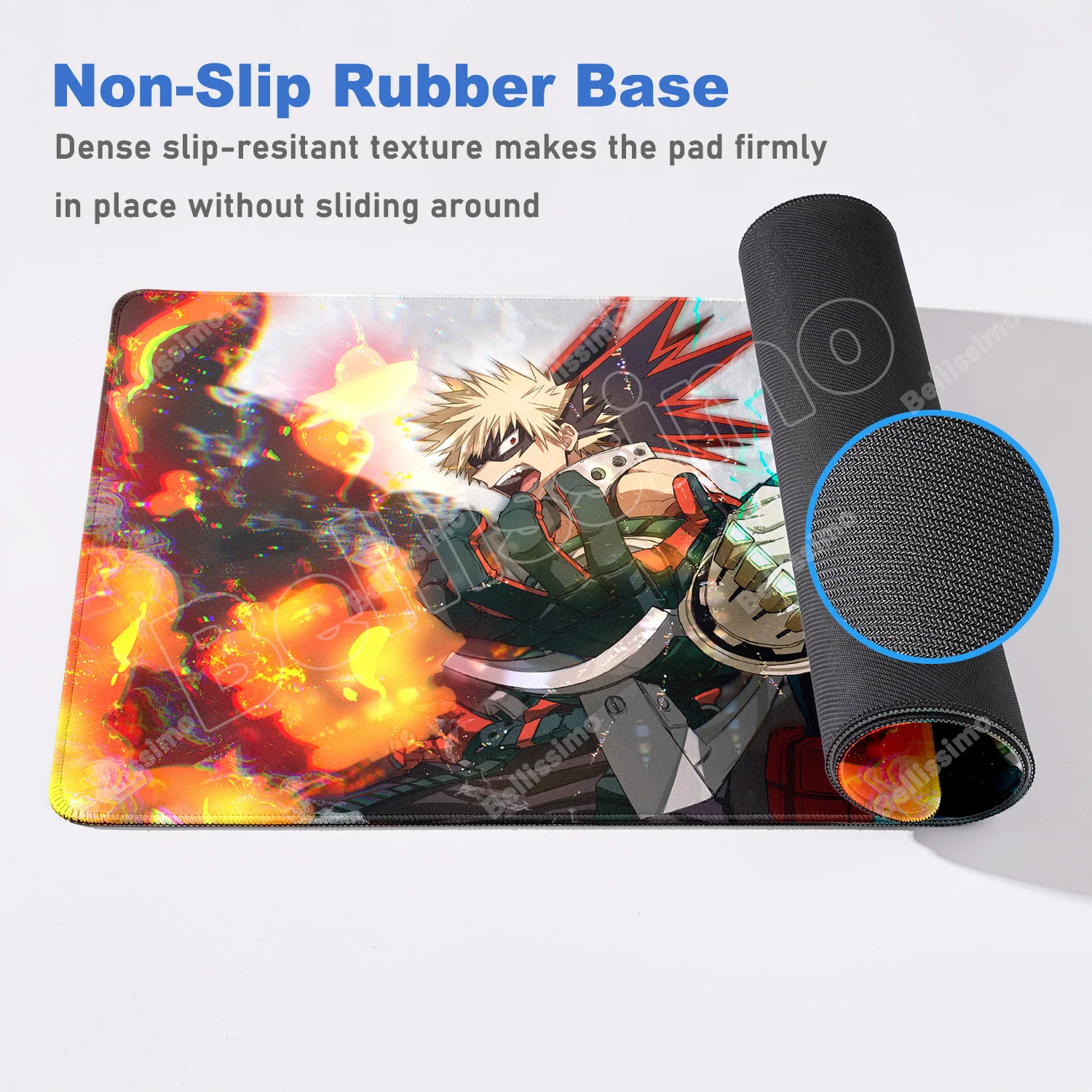 Bakugou Katsuki My Hero Academia Mousepad HD Printing Computer Gamers Locking Edge Non-slip Mouse Pad XXL Keyboard PC Desk Mat