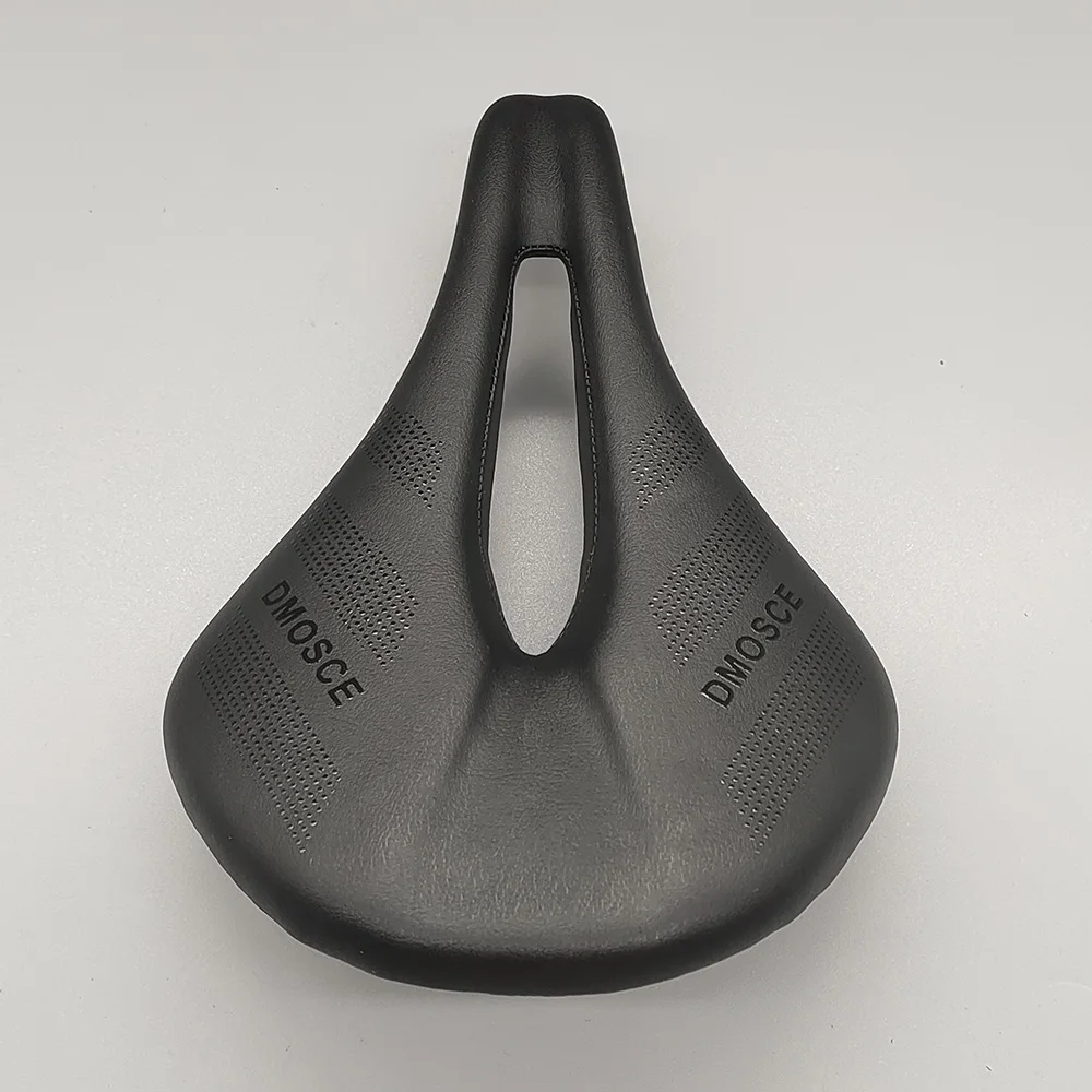 Full Carbon Saddle for MTB and Road, 243✖Super Light Leather Bike Saddle, Carbon Cushions, Carbon Rails, Bicycle Seat, 155mm