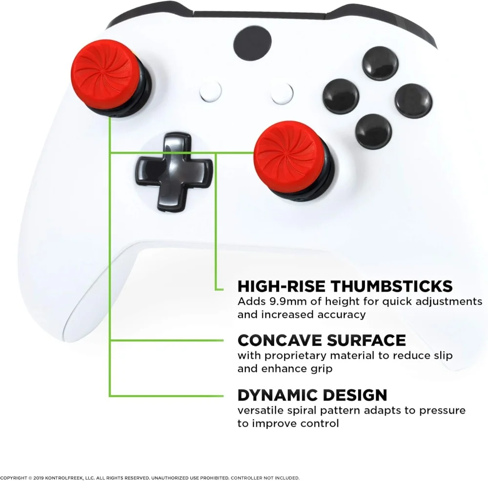 Increase height Freek FPS For Xbox One S High-Rise Analog Stick Joystick Controller Performance Command Stick Game Silicone Cap
