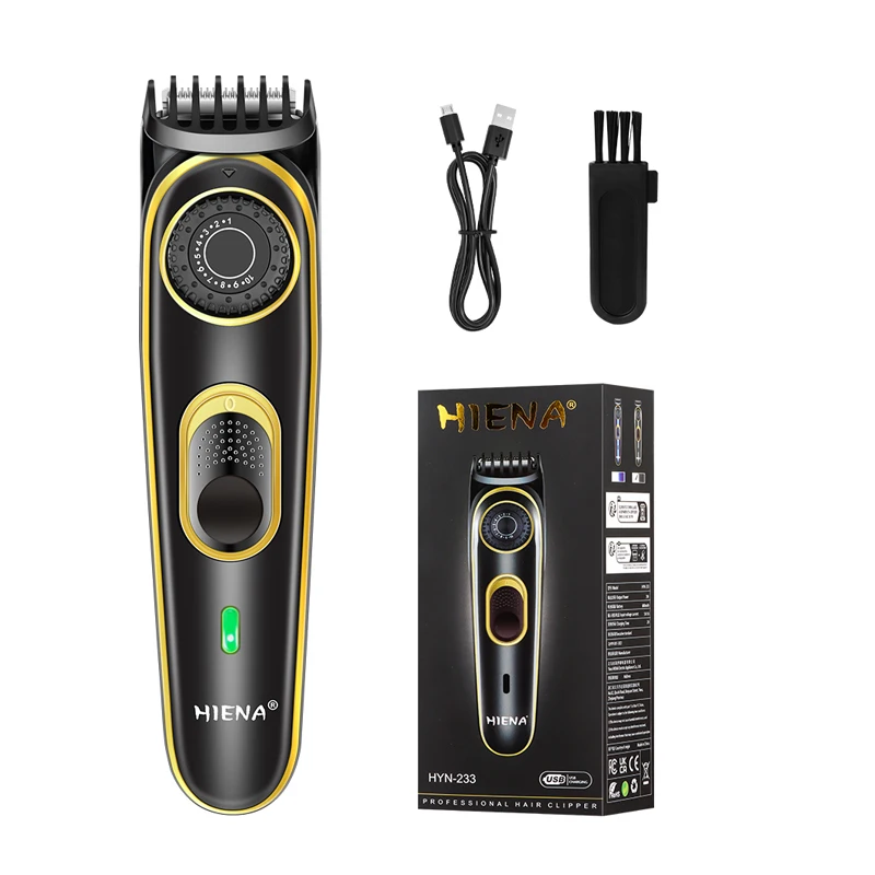 

Professional Men's Hair Clipper LCD Digital Display Waterproof Electric Hair Clipper Adjustable Cutting Heads Electric Clipper