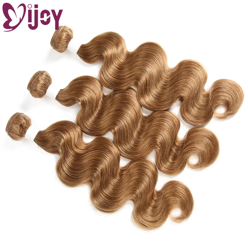 Body Wave ปิดบราซิลผมมนุษย์รวมกับการปิดน้ำผึ้งสีบลอนด์ผม Bundle Remy IJOY