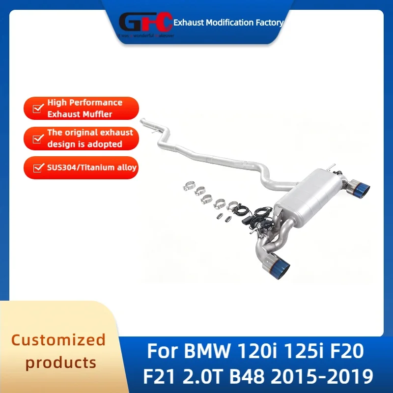Catback Valvetronic Exhaust Pipe For BMW 120i 125i F20 F21 2.0T B48 2015-2019 High-Performance Stainless Steel Exhaust Muffler
