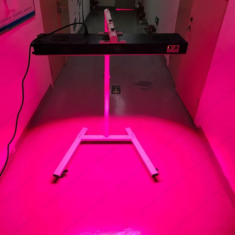 1000 واط NIR العلاج بالضوء العناية بالبشرة 8 الطول الموجي 480 630 660 810 850 940 980 1060 نانومتر LED لوحة العلاج بالضوء الأحمر مع قوس #5