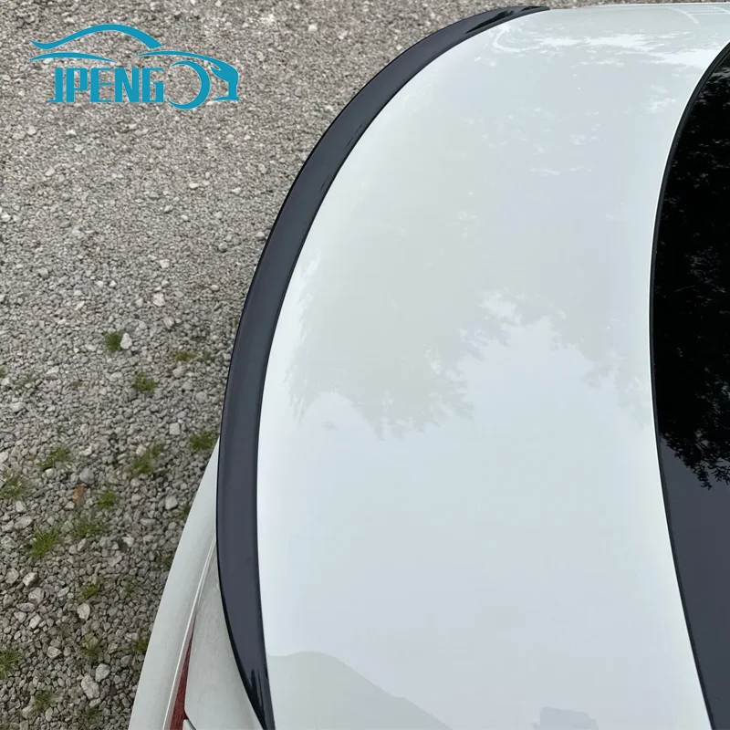 For Chevrolet Chevy Accessories Cruze Lt Rs 2010+ Car Rear Trunk Spoiler Wing Lip Glossy Black Rubber view 5