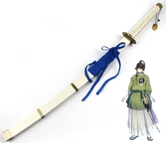 [Funny] 104cm Cosplay Touken Ranbu Online Ishikirimaru weapon Wooden Japan Samurai Sword model Anime Costume party gift