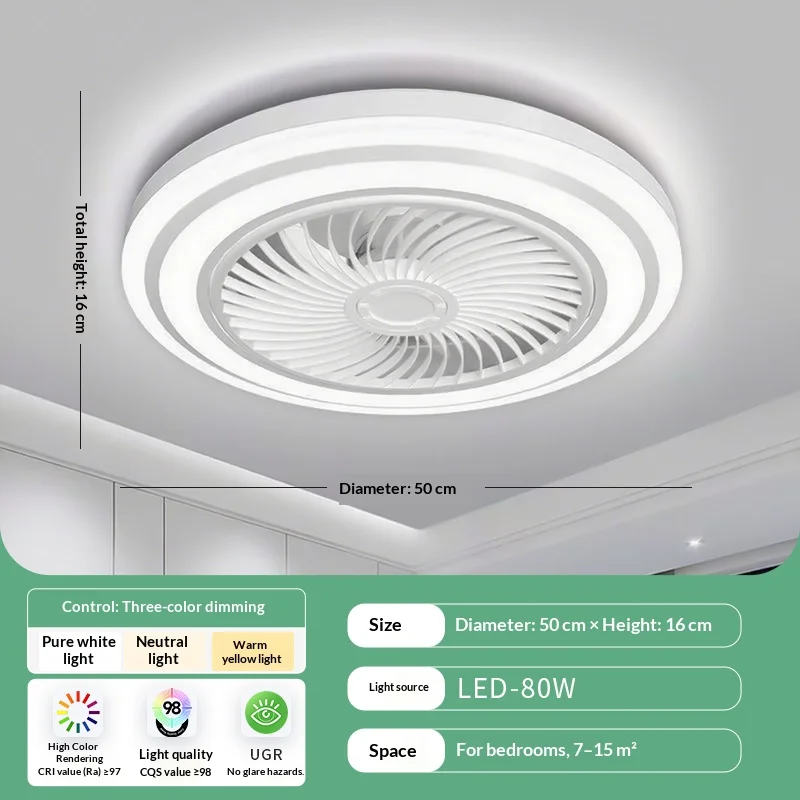 Smart 3-in-1 Ceiling Fan with Remote Control Lighting Lamp One fire, one zero Base 85-265V Lighting Base for Bedroom and Living