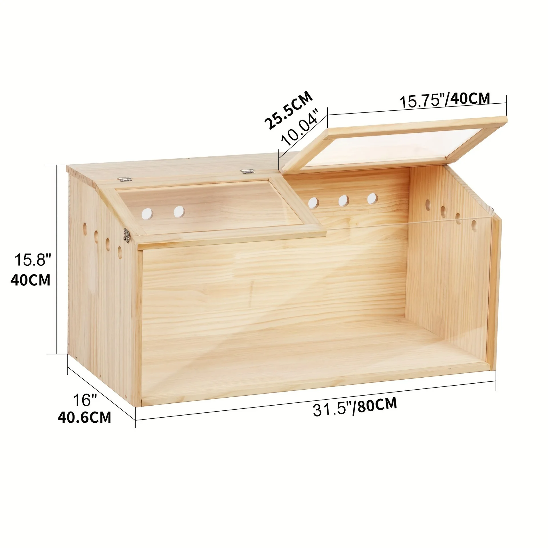 2025 новая средняя прозрачная деревянная клетка для хомяка, естественная и просторная