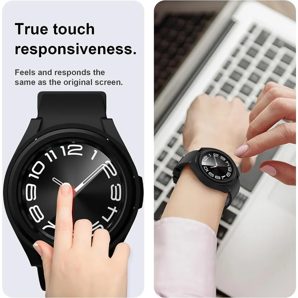 Screen Protector Glass for Samsung Galaxy Watch 6 Classic 43mm 47mm Watch4 5 6 40mm 44mm Screen Protective Film Bumper Case