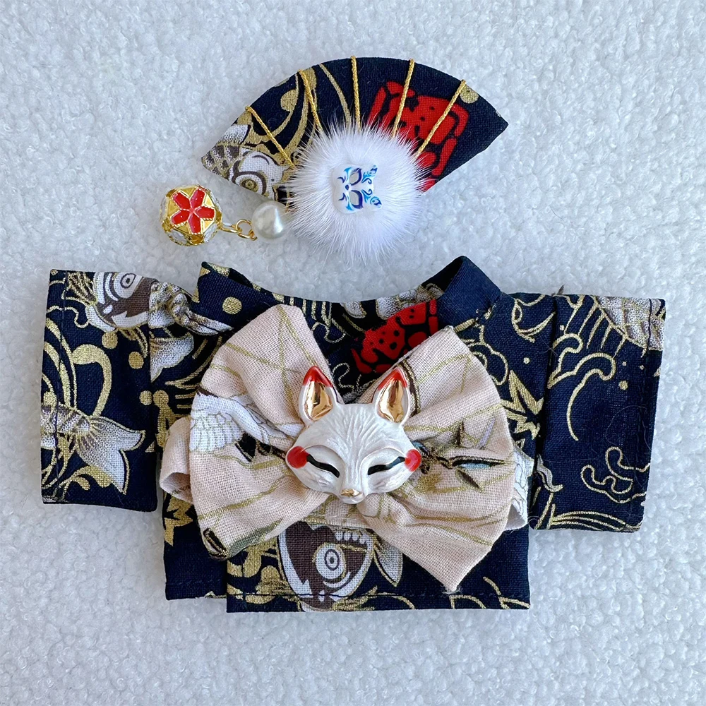 Japanese Style Kimono Set for 15-17cm Labubu V1 V2 Dolls Decoration Clothes Accessories