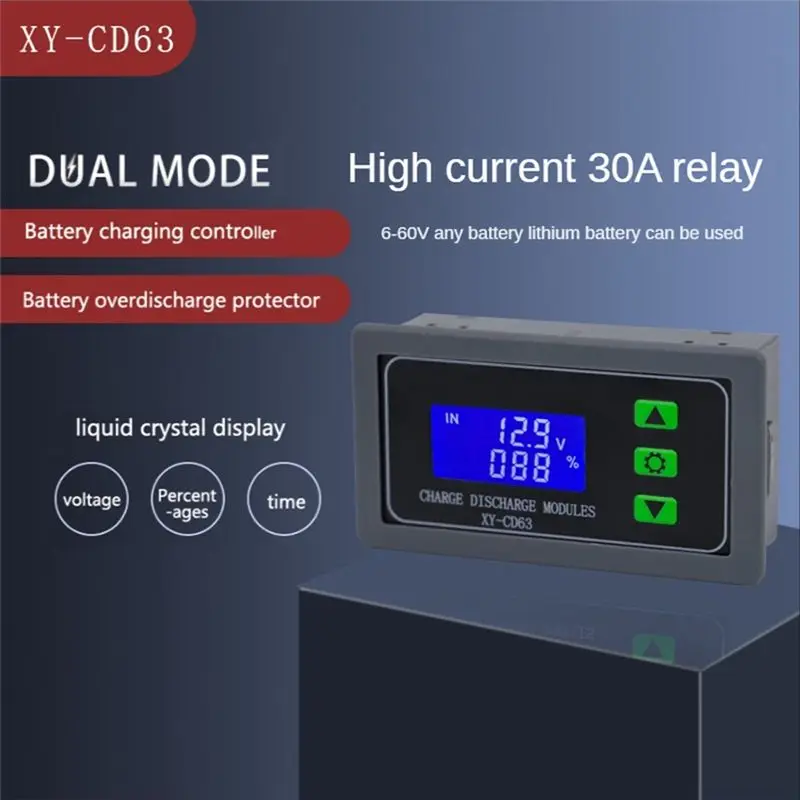 ABAN XY-CD63 CD63 30A Battery Charging Control Module Full Power Off DC Voltage Protection Undervoltage Power Protector