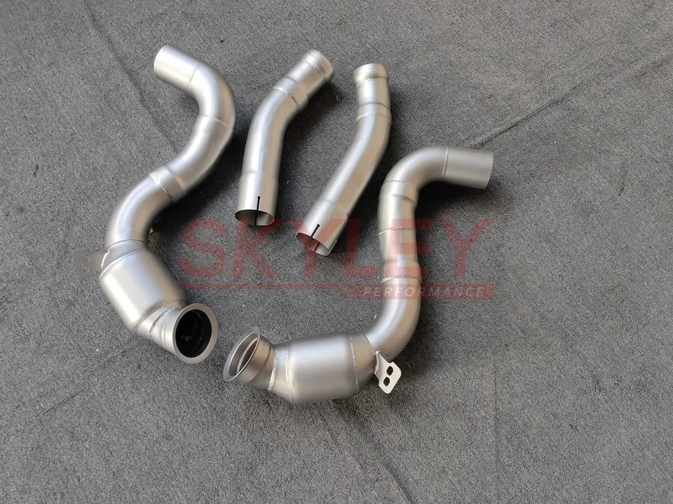 Picture 6: Exhaust Down Pipes for -C63/c63s W205 M177 4.0tt 2015- High Flow Sport Cat Downpipe