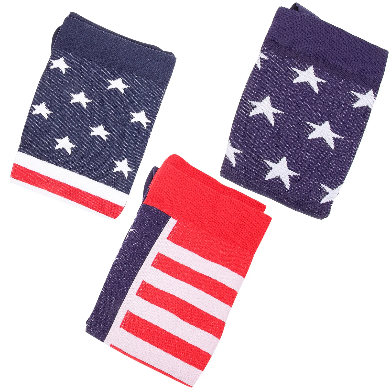

3Pairs American Flag Socks Knee High Elastic Socks for Men Women Sports Daily Wear Warm Comfortable Breathable