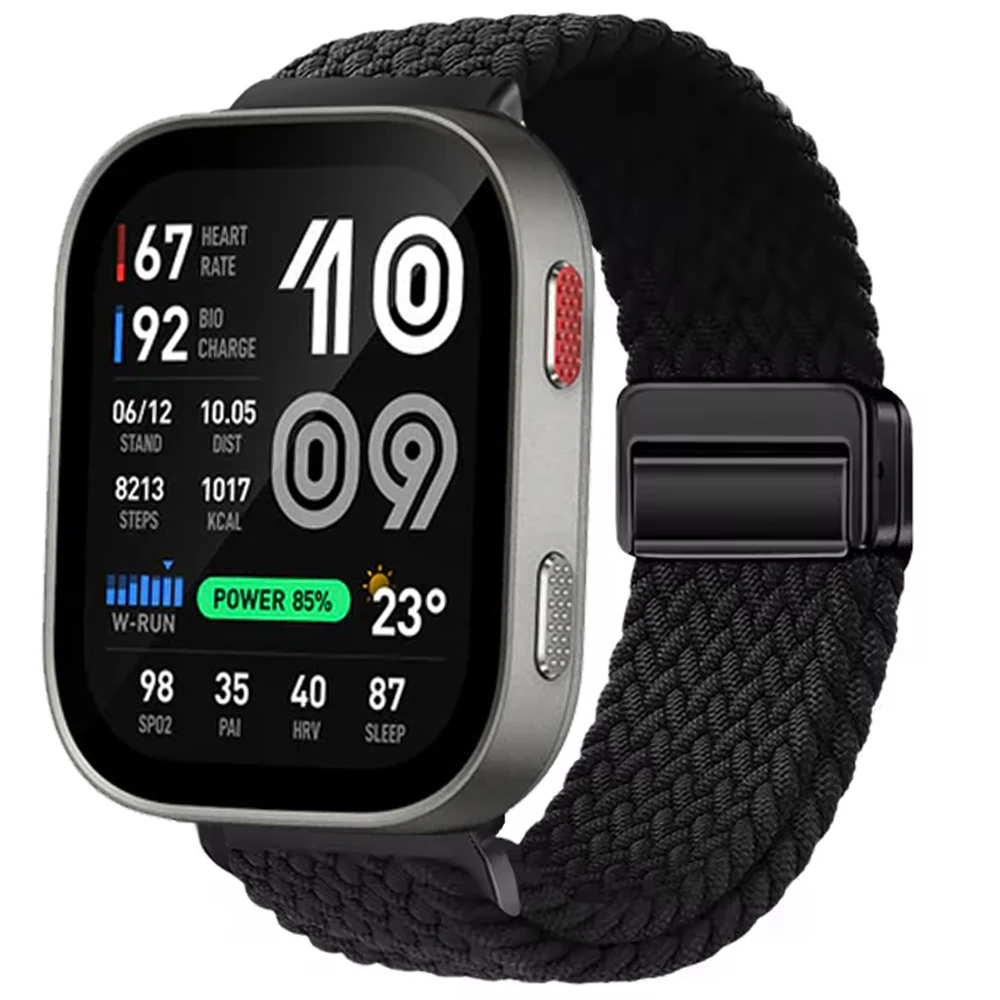For Amazfit Bip Max Bip6 5 UNITY Bip3 U S Pro 20mm 22mm Nylon Parachute Watch Band For Amazfit Balance 2/Cheetah 2 Sports Strap