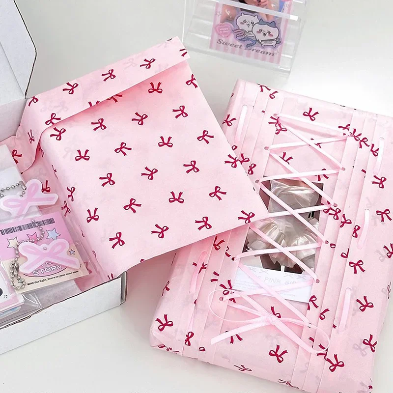 10 Stück rosa Schleife Sydney Papier handgeknetetes Papier Baumwollpapier Blumenstrauß Blumen Geschenkpapier kleines Geschenkverpackungspapier – Detail 12