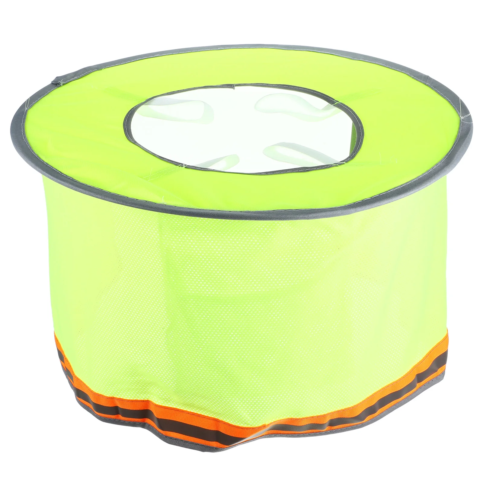 

1pc Safety Sunshade with Wide Brim Neck Protection Reflective Strips for Construction Outdoor Work Hard Hat Visor Plastic