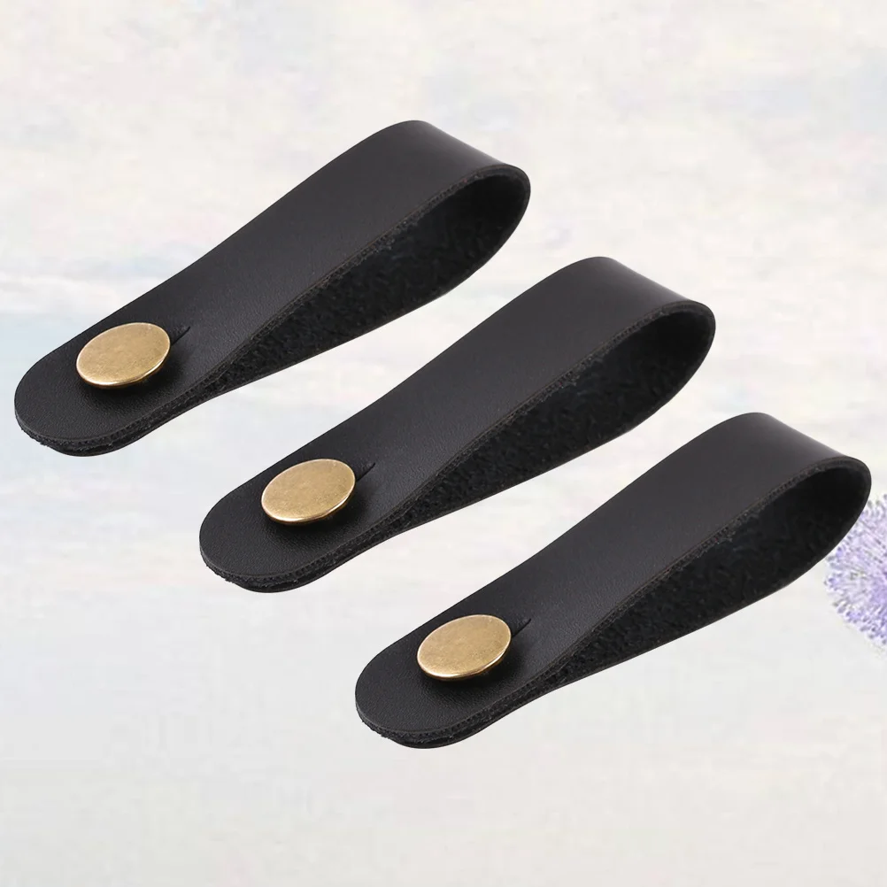 

3Pcs Guitar Neck Strap Head Belt Holder for Acoustic Instruments No Button Safe Lock Stylish Easy Attach Black