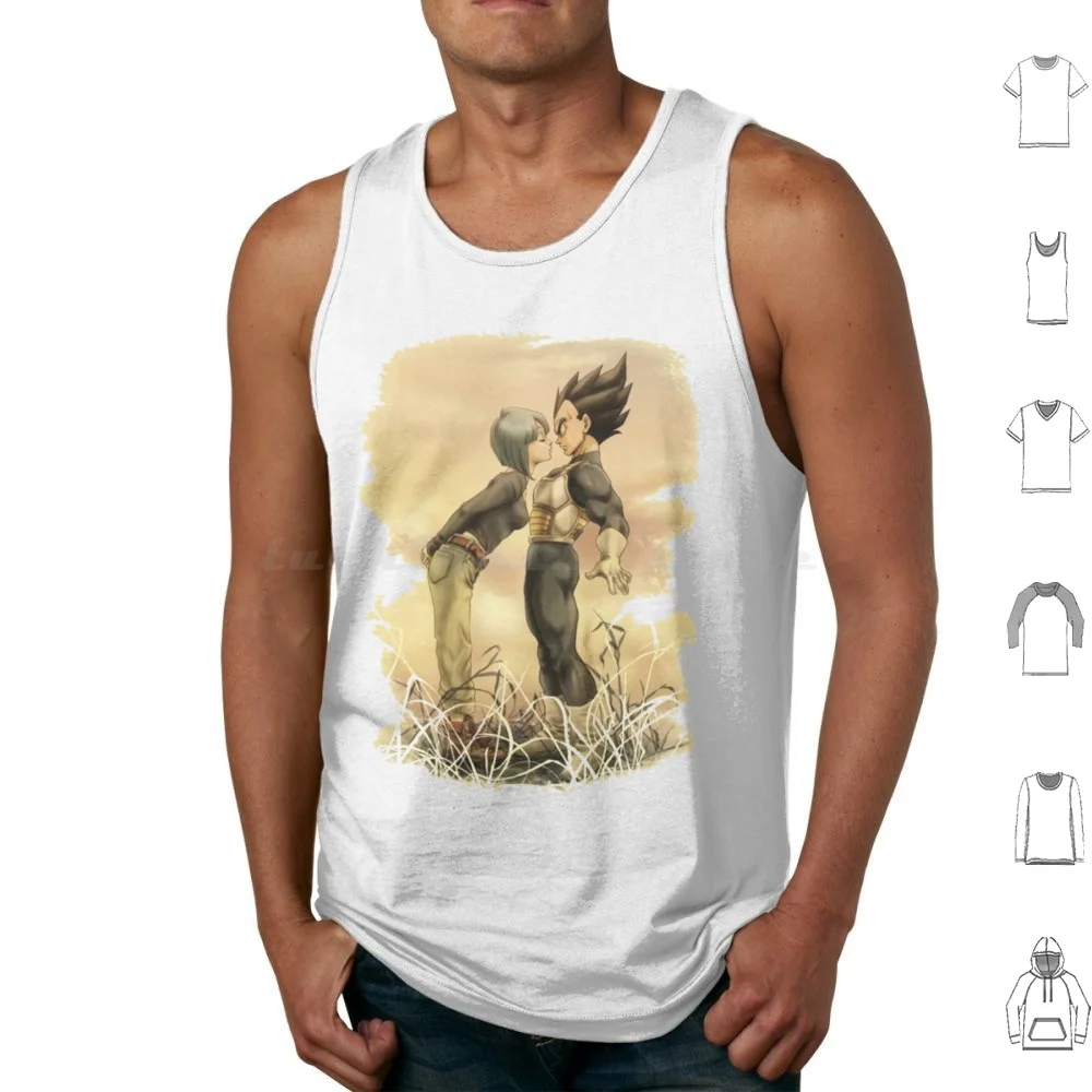 Bulma Love Vegetta Tank Tops Vest Sleeveless Bulma Lover Vegetta Filiburcia Geek Nerds Sees It Kiss Vintage Sleeve Anime