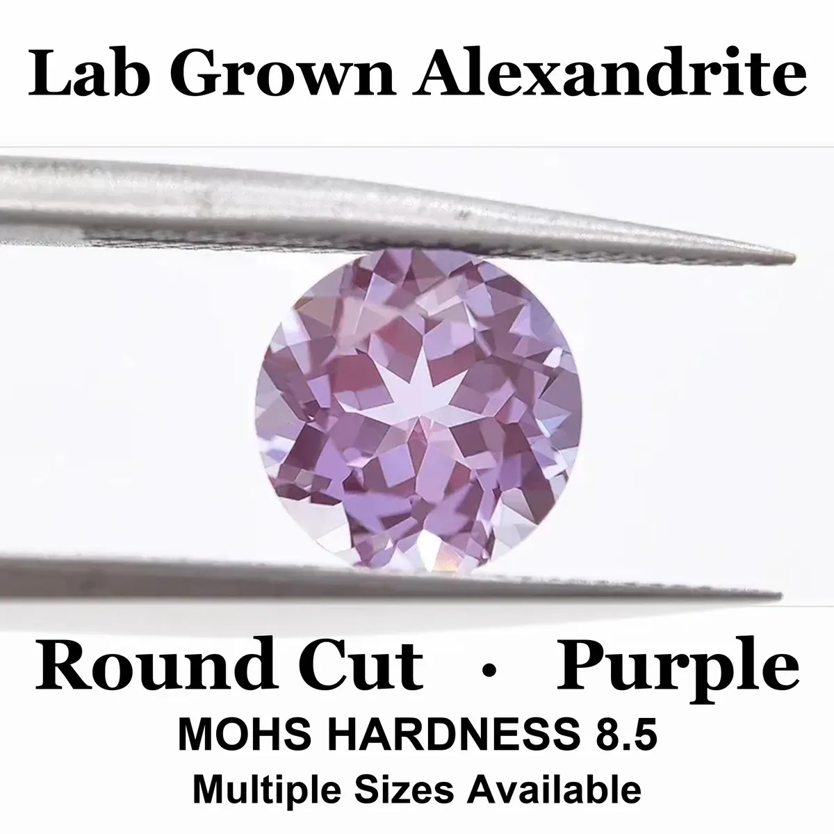 Lab Grown Alexandrite Stone Round Shape Purple Color Charms Beads Selectable Certificate for Diy Jewelry Making Material
