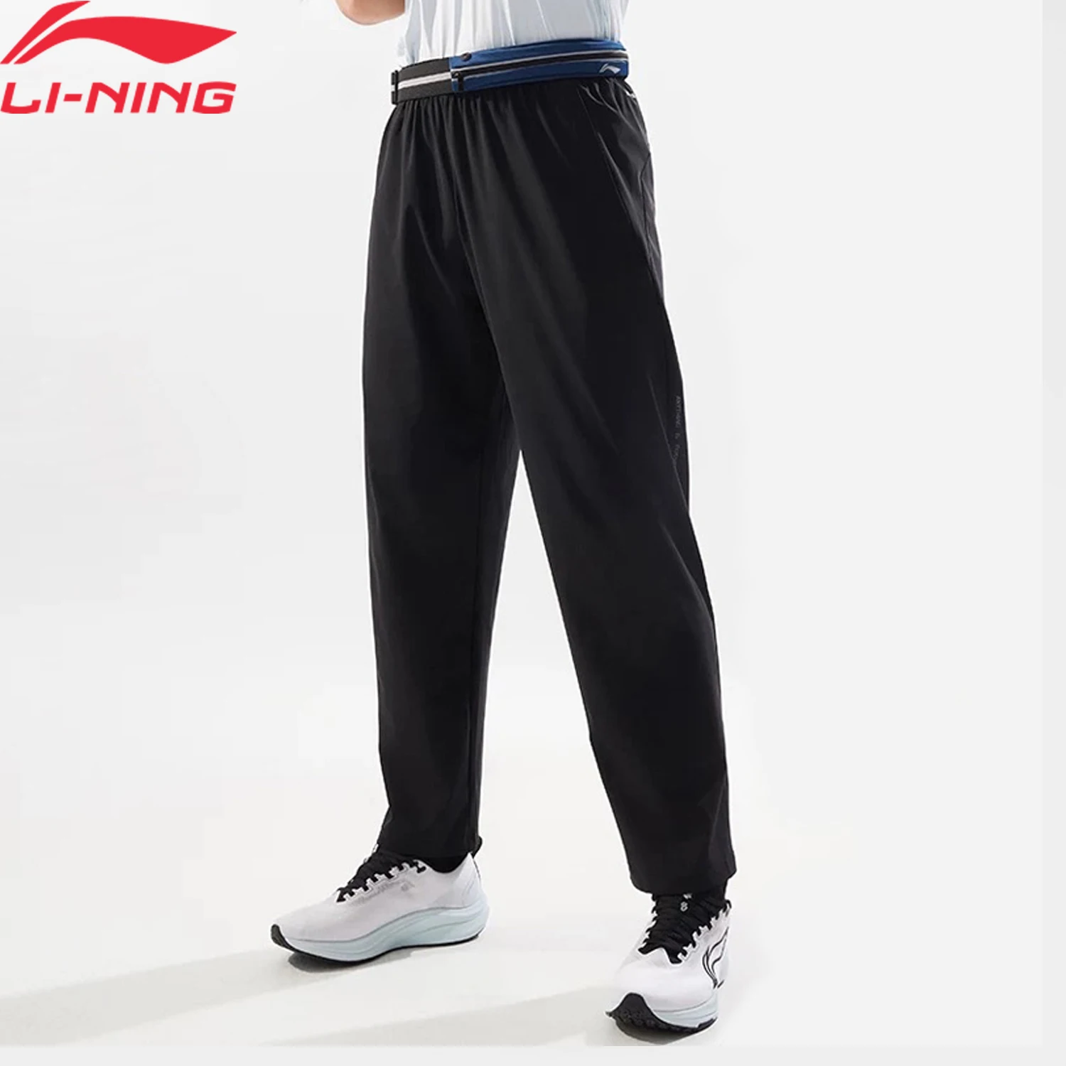 

Мужские тренировочные брюки Li-Ning AT DRY AT DRY FREEZE 79% нейлон 21% спандекс с регулируемой талией и подкладкой вязаные спортивные брюки AKYV025