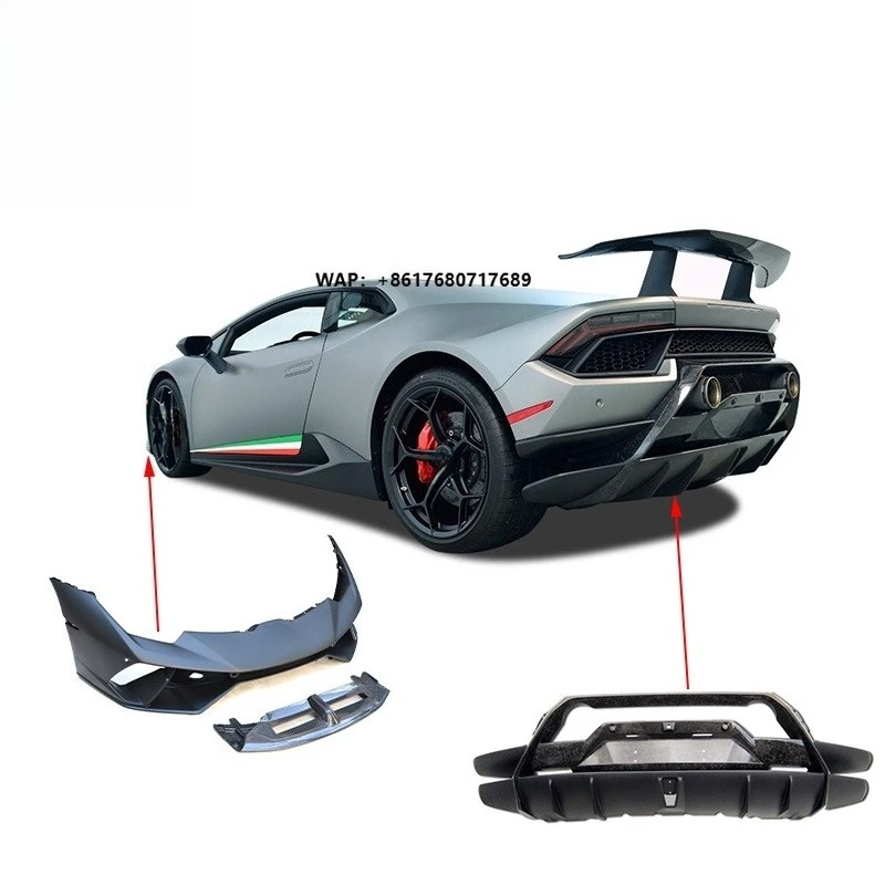 Hot Sale Carbon Fibre Perform Style Front Rear Bumper Lip Assembly Body Kit for  Huracan LP580 LP610 LP640 EVO Parts