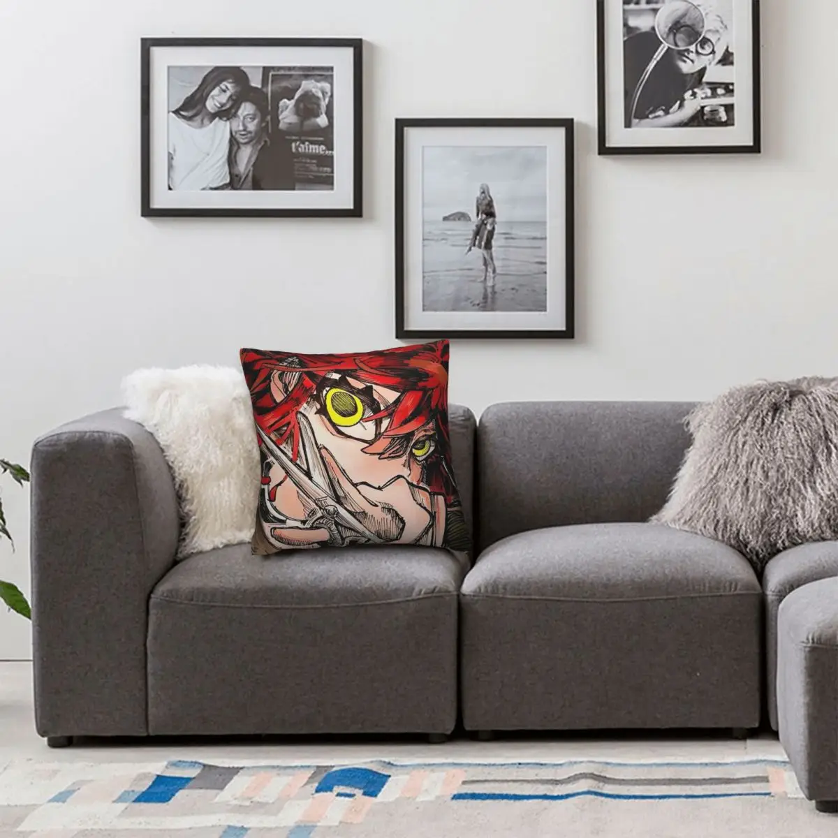 Gachiakuta Anime Rudo Stuff Zanka Riyo Enjin Square Pillowcase Pillow Cover Cushion Decor Comfort Throw Pillow for Living Room