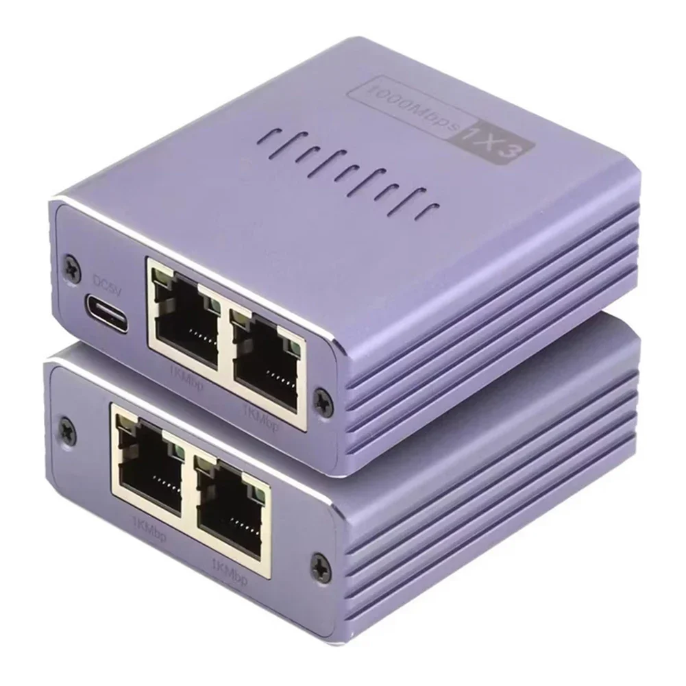 Répartiteur Ethernet Gigabit 1 à 2/3/4 1000Mbps, adaptateur de répartiteur Internet RJ45, prise en charge de la Transmission à grande vitesse