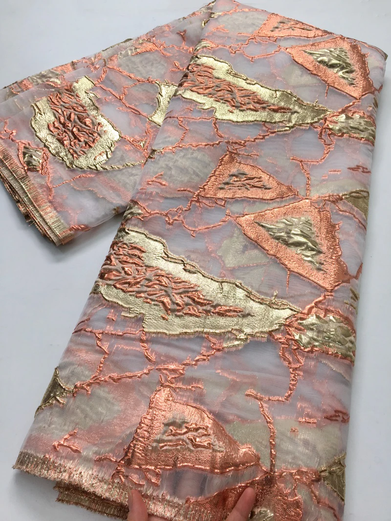 

Nigerian Brocade Jacquard Lace Fabrics 2025 High Quality Damask Lace Fabrics for Women Dresses High Quality Sew, 2.5Yards 4260