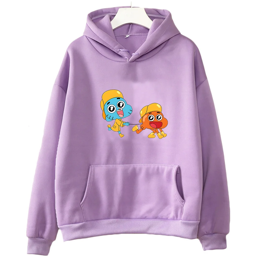 Gumball Wattersonn Cute Anime Hoodies Women/men Casual Sweatshirts Autumn Fleece Pullovers Brand High Quality Hooded Clothing