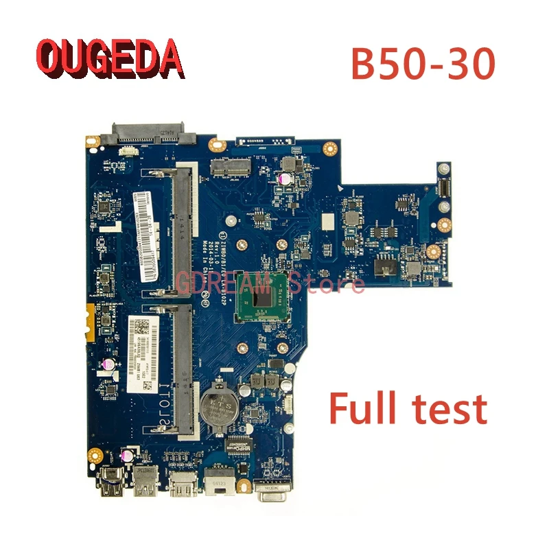 

OUGEDA ZIWB0 B1 E0 LA-B102P 5B20G46149 For lenovo Ideapad B50-30 laptop motherboard DDR3 SR1W2 N3530 CPU Main board full test