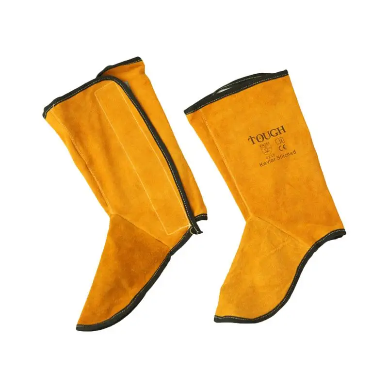 Cowhide Leather Anti-scalding Work Safety Apron Welder Apron Welding Protection Wear-resistant Welding Foot Guard Shoes Covers