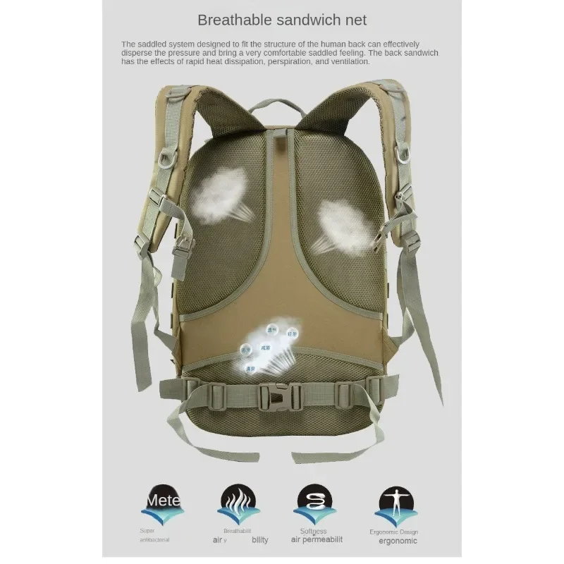 Bolsa de camuflaje para senderismo en la jungla, mochila de camuflaje para deportes al aire libre, mochila para senderismo, bolso de hombro