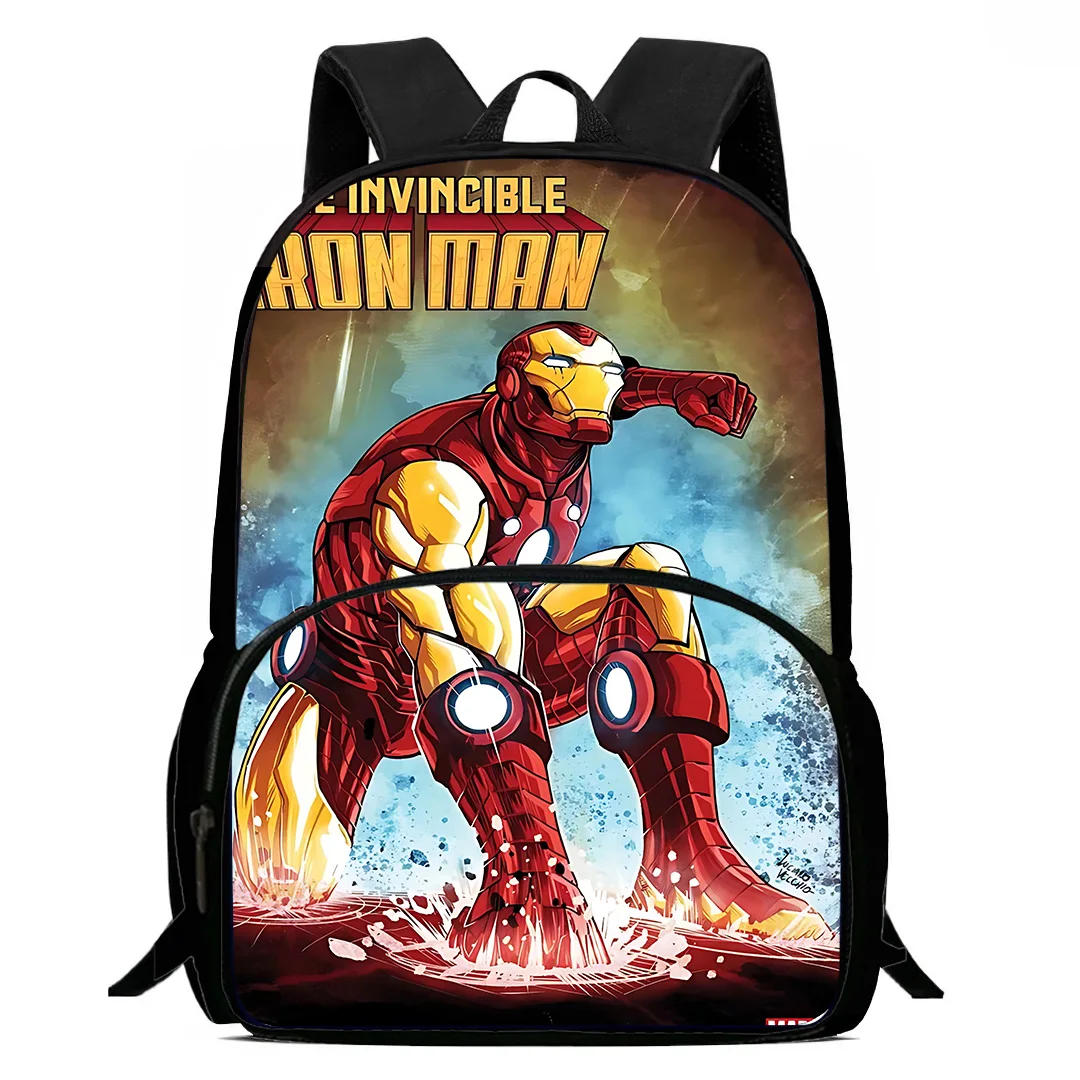 Marvel Superhero Iron Man Kid Backpacks Boys Girl Student Birthday Gift Child School Bag Large Capacity Camping Durable Rucksack