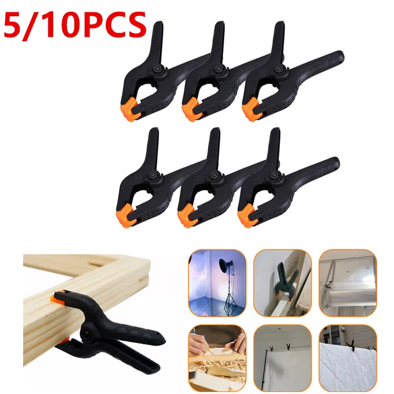 10er-Pack PVC-Federklemmen, robuste Halteklammern für Holzarbeiten, Fotografie, Bastelarbeiten, Hintergrundständer und Heimwerkerprojekte, 2 Zoll. – Detail 1