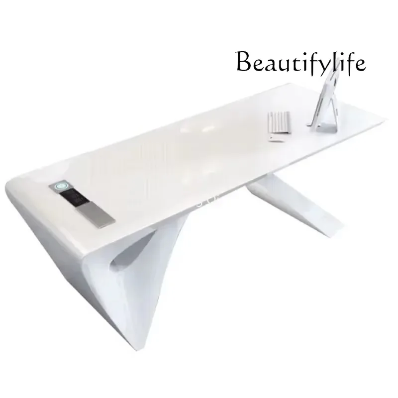 Hochwertiger Büroschreibtisch für Zuhause, weiße Sekretärin, kostenloser Versand, Computertische aus der Mitte des Jahrhunderts, einzigartige Aktenschränke, Büromöbel