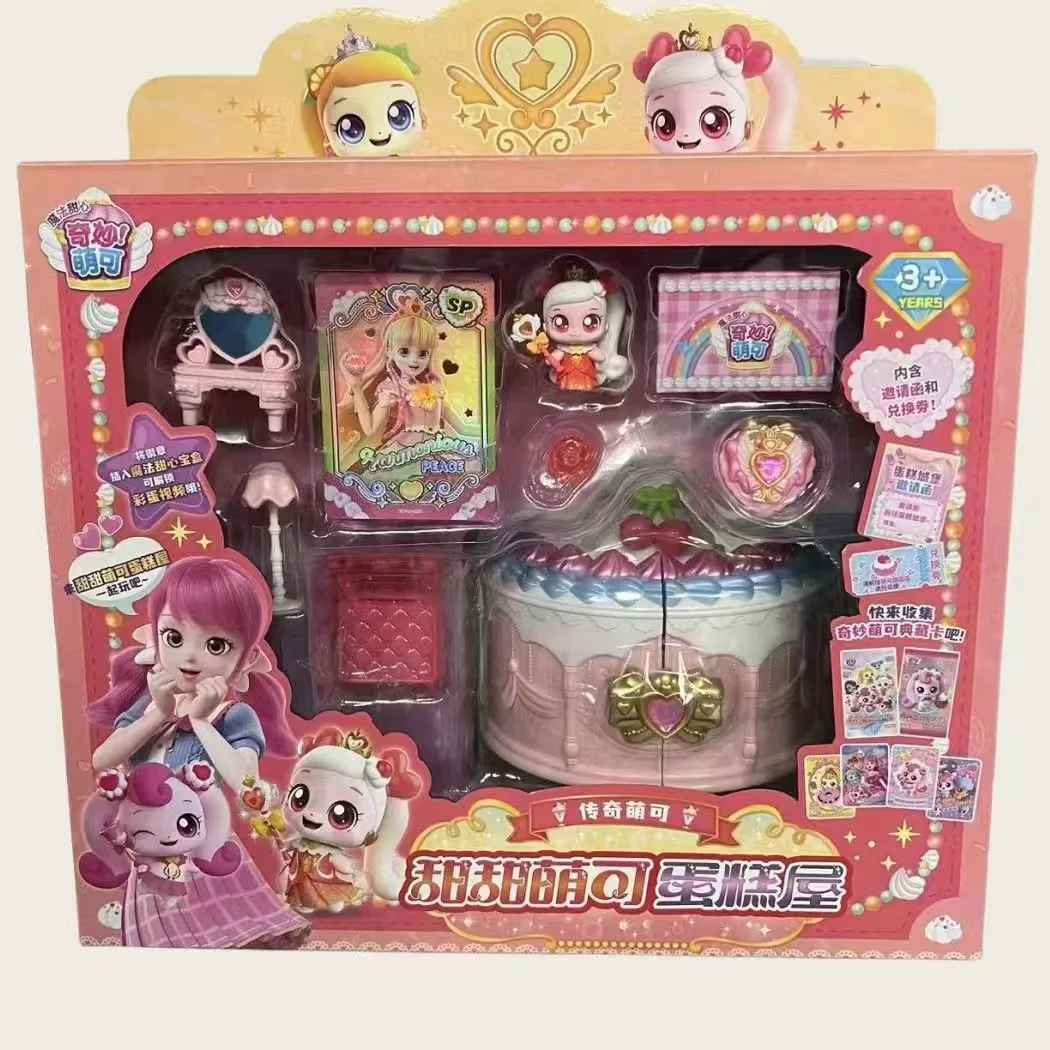 Captura teenieping anime figura magia doce coração estrela série figura kawaii bolo modelo estátua de pvc estatueta coleção brinquedo presente do miúdo