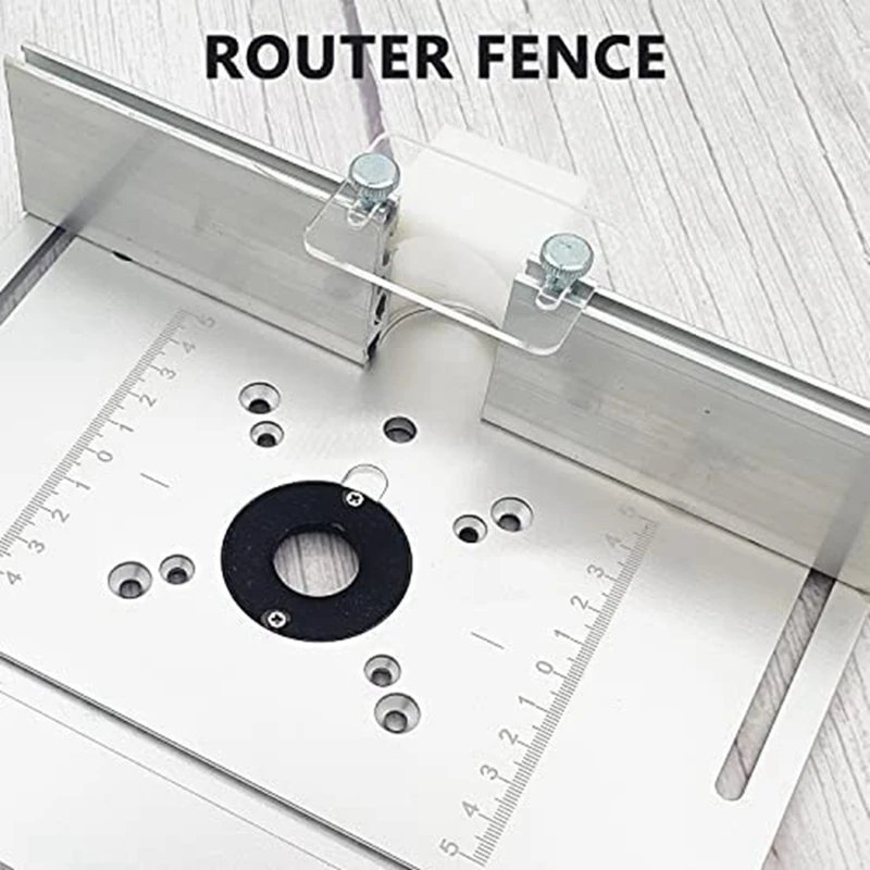 Router meja, pelat sisipan aluminium Aloi meja Router pagar kayu Router piring untuk pertukangan