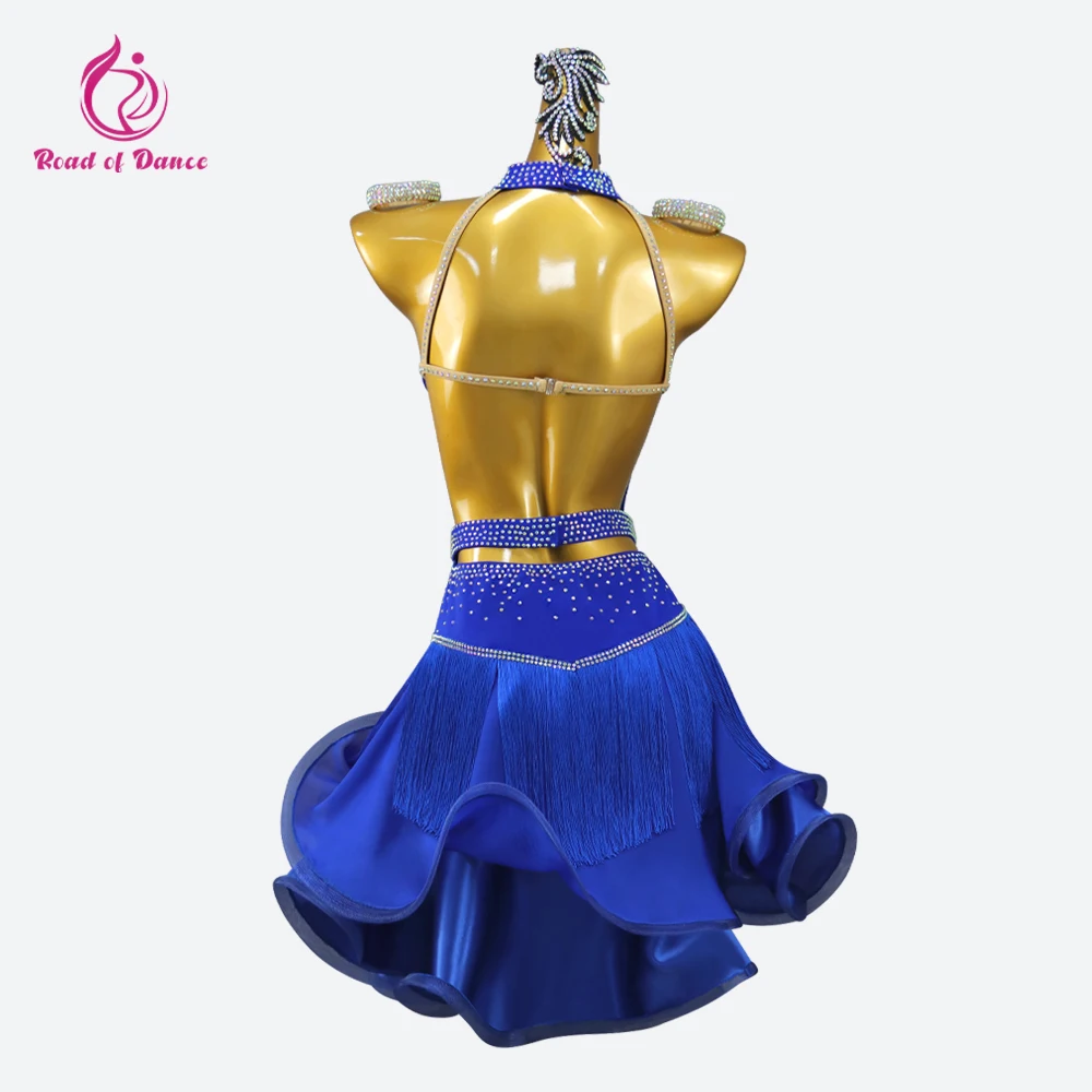 

Women's Dress Latin Dance Suit Girls Ballroom Stage Costumes Female Clothes 2025 Sexy Elegant Evening Midi Skirt Girls Prom Wear