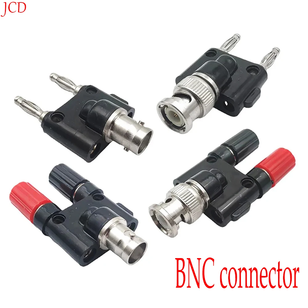 2/4/8/10PCS  Connector BNC Male Plug to Banana Female Jack RF Adapter Coaxial High Quanlity 4mm Banana adapter pole