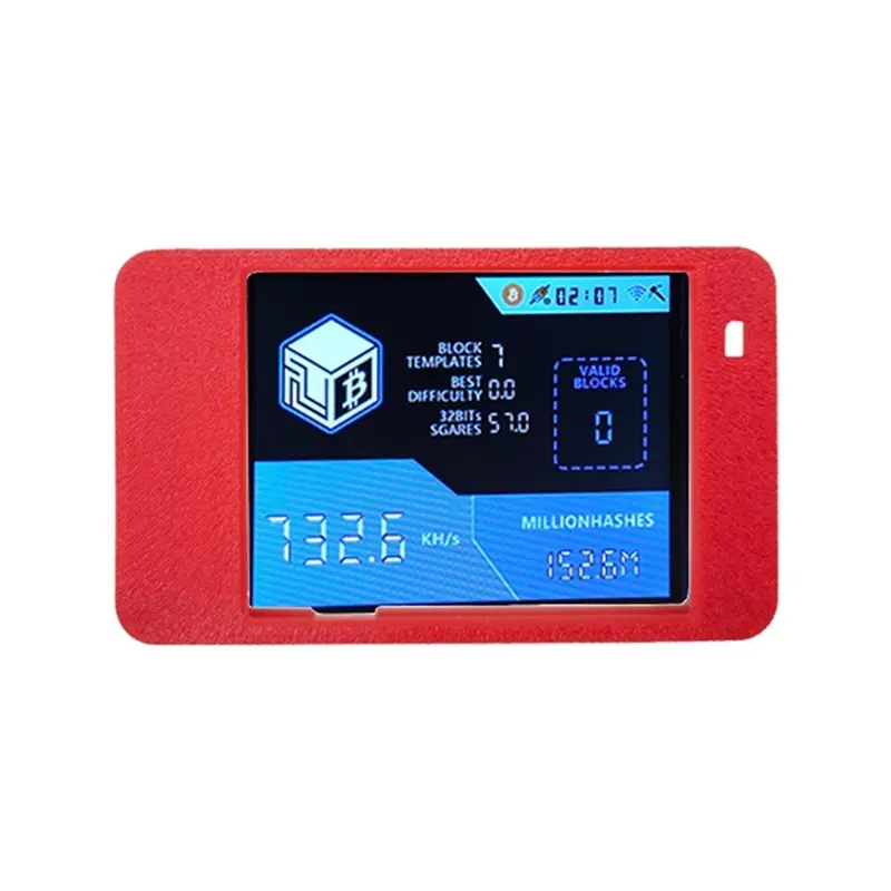 

Stable Smart Display 2.8" Bitcoin Crypto BTC Miner 730Kh/S Nmminer Nerdminer+ Case Solo Miner