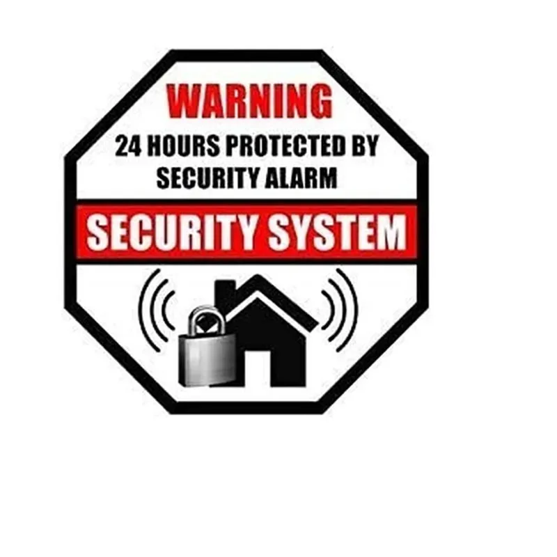 

3.5" 4 pieces 24 Hour Protected by Security Burglar Alarm System Stickers Car Window Vinyl Waterproof,PVC