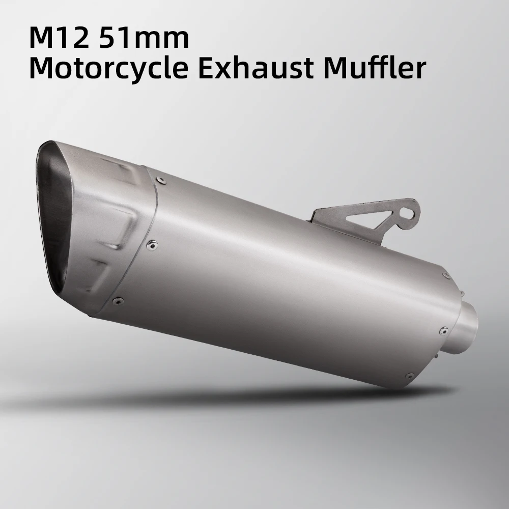 Universal Slip on 51MM Motorcycle Exhaust Muffler With DB killer For R6 mt07 cbr650r cb650 gsxr150 gsxs1000 ninja400 z250 F900