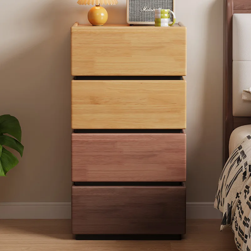 All solid wood bedside table, household bedside table, bedroom free combination storage chest, bedside module cabinet
