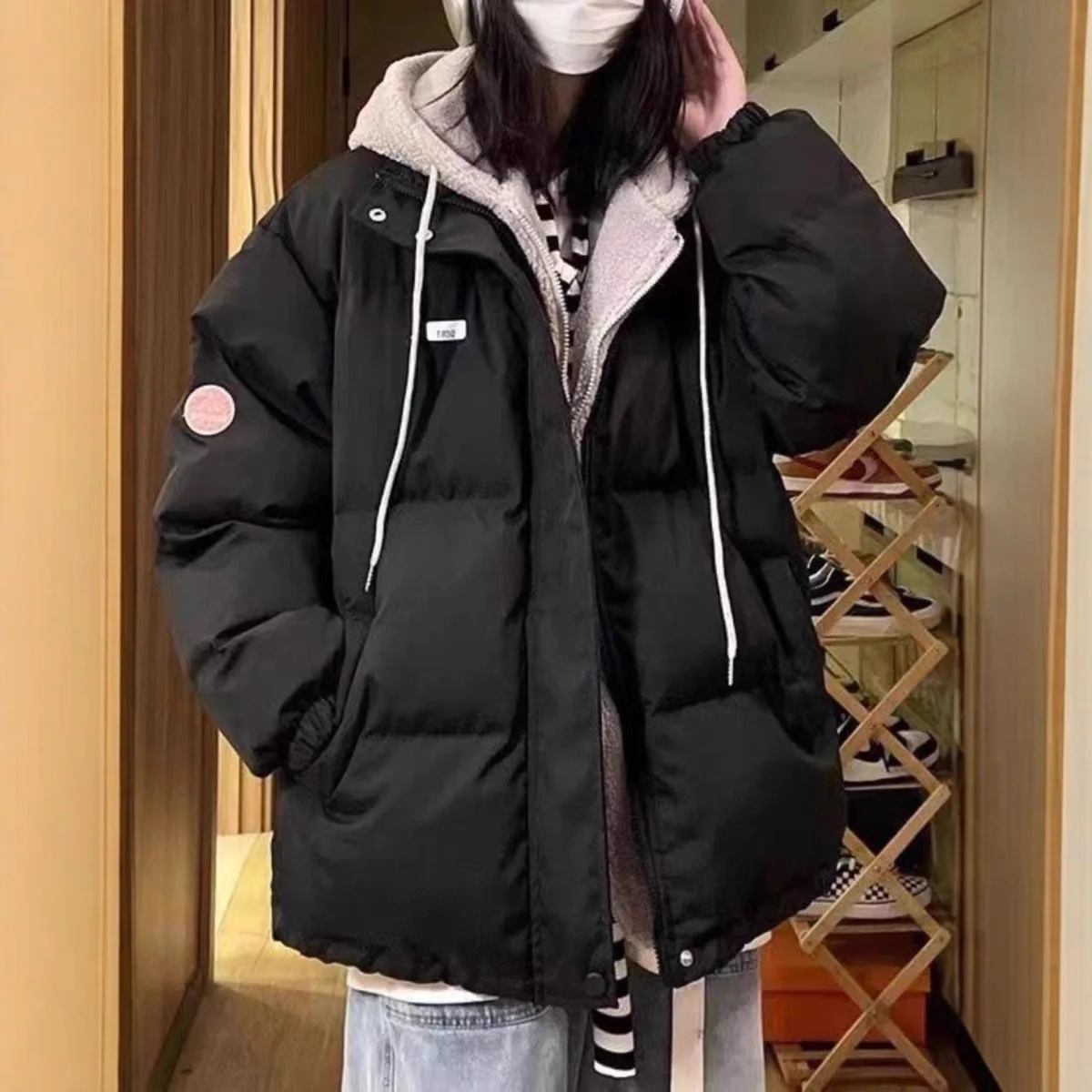 

Casual cotton clothing women's winter new item Korean loose winter clothing lamb wool jacket women