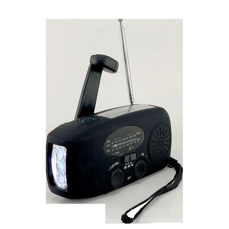 Solar radio USB/hand crank power generation function/WB mobile phone emergency charging