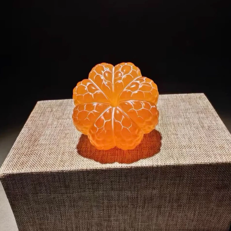 Yellowstone orange and strange stone ornament