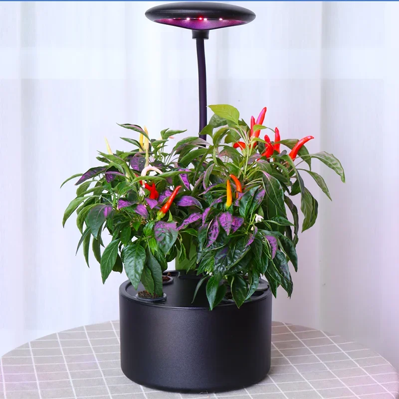 

Smart home garden planter Self watering smart mini plant pot LED smart growing system